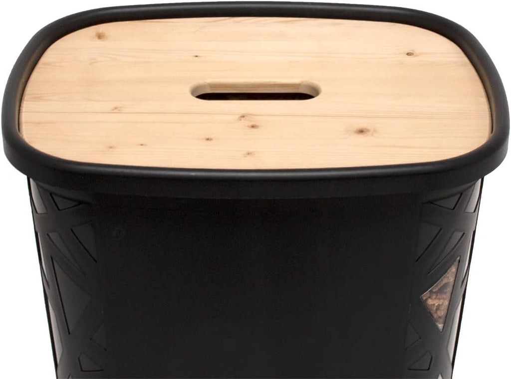 Coffre à granulés 70 L, couvercle bois