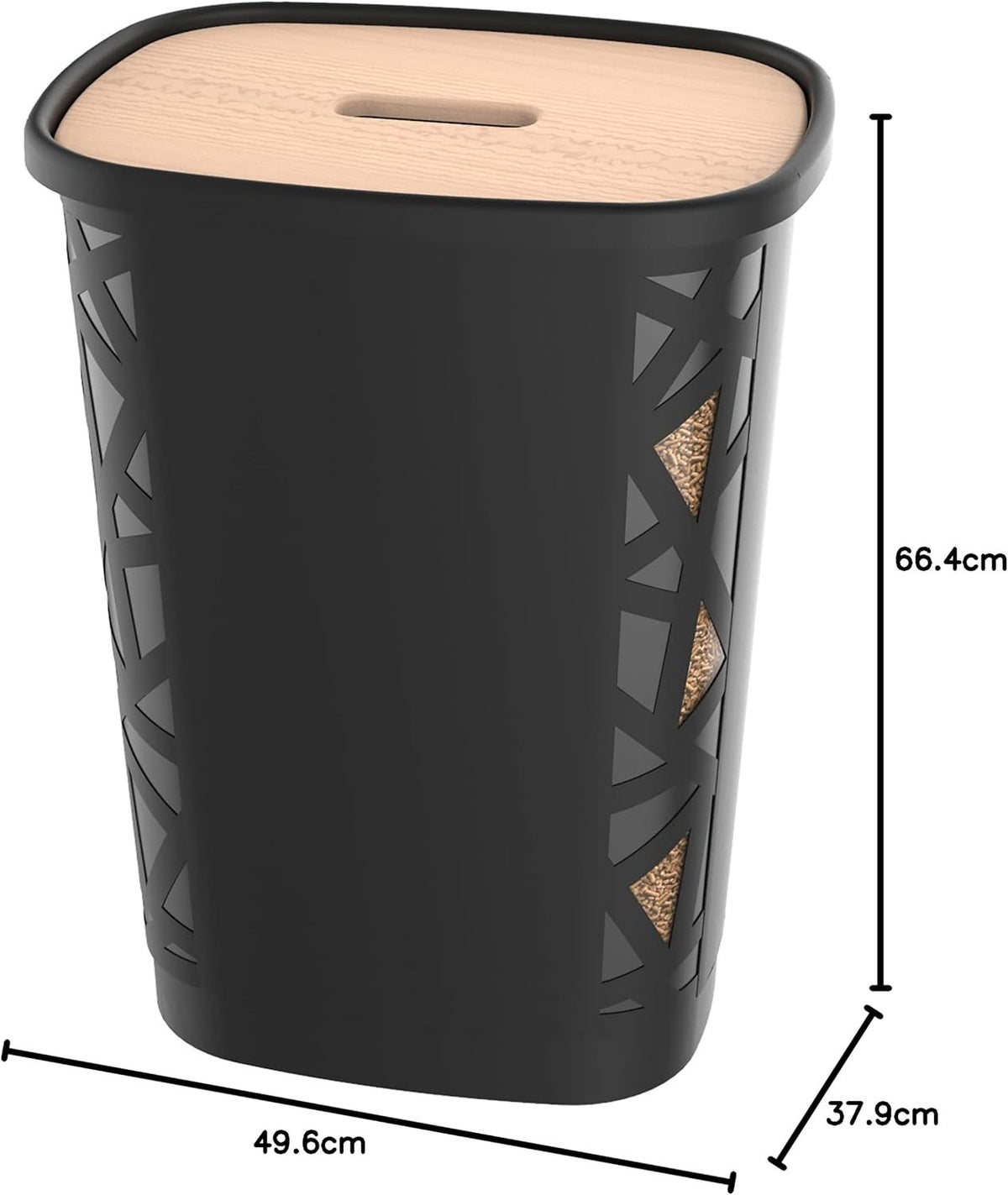 Coffre à granulés 70 L, couvercle bois