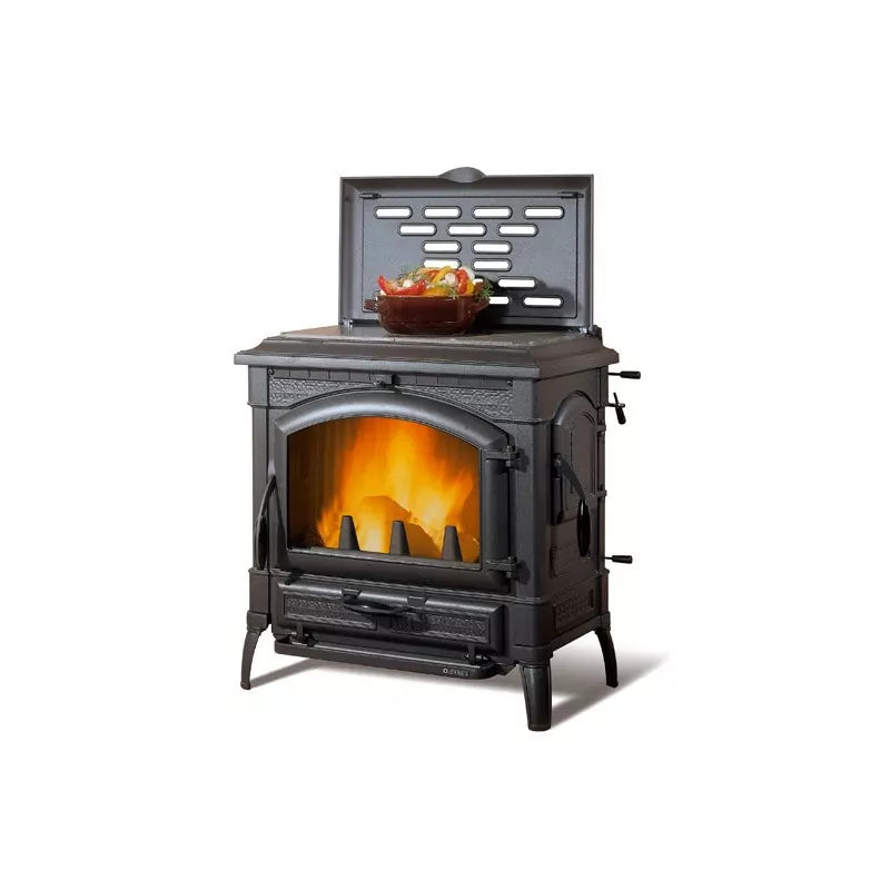 Poêle à bois avec chauffe plat Isotta con cerchi.16 – 11,9 Kw