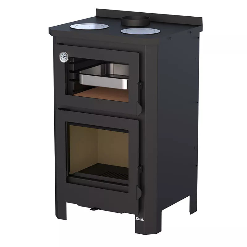 Poêle à bois avec four et plaque de cuisson Pramoda – 9 Kw