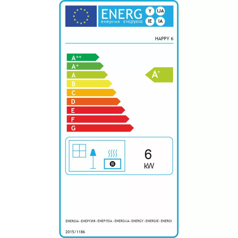 Poêle à bois Happy – 6 Kw