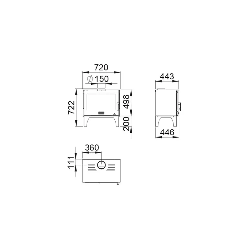 Poêle à bois Sena Plus – 12 Kw
